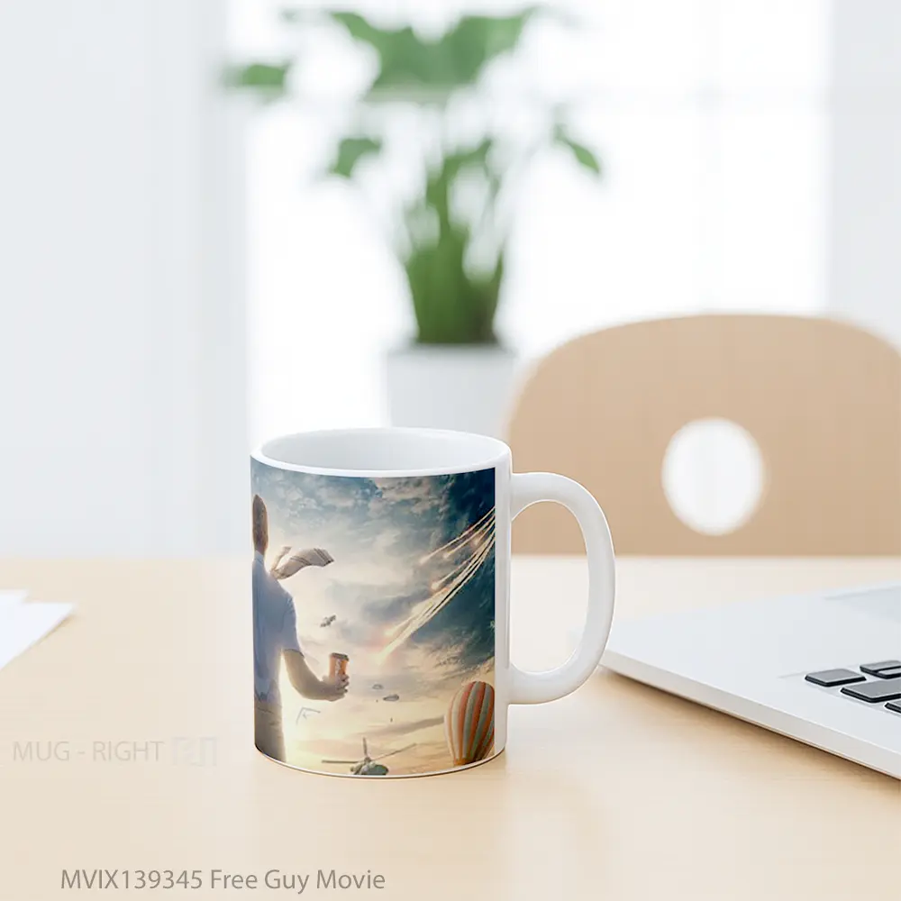 Mug Free Guy Movie Gelas Keramik Unik - All-side / Desain