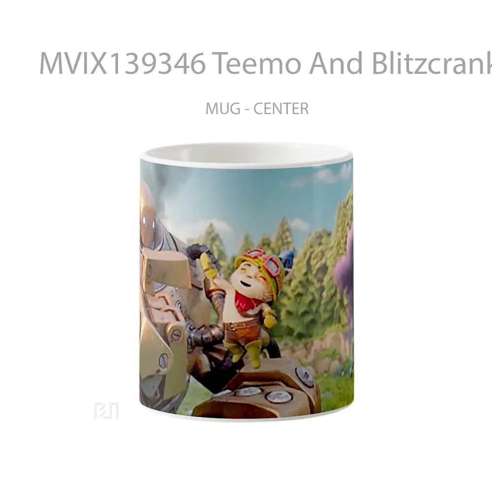 Mug Teemo And Blitzcrank From League Of Legends Wild Rift Cangkir Gamer