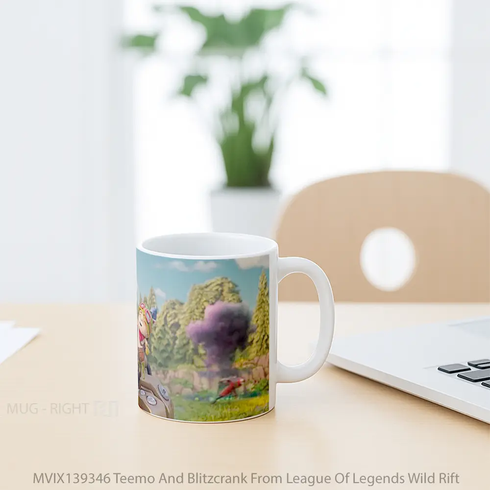 Mug Teemo And Blitzcrank From League Of Legends Wild Rift Cangkir Gamer - All-side / Desain