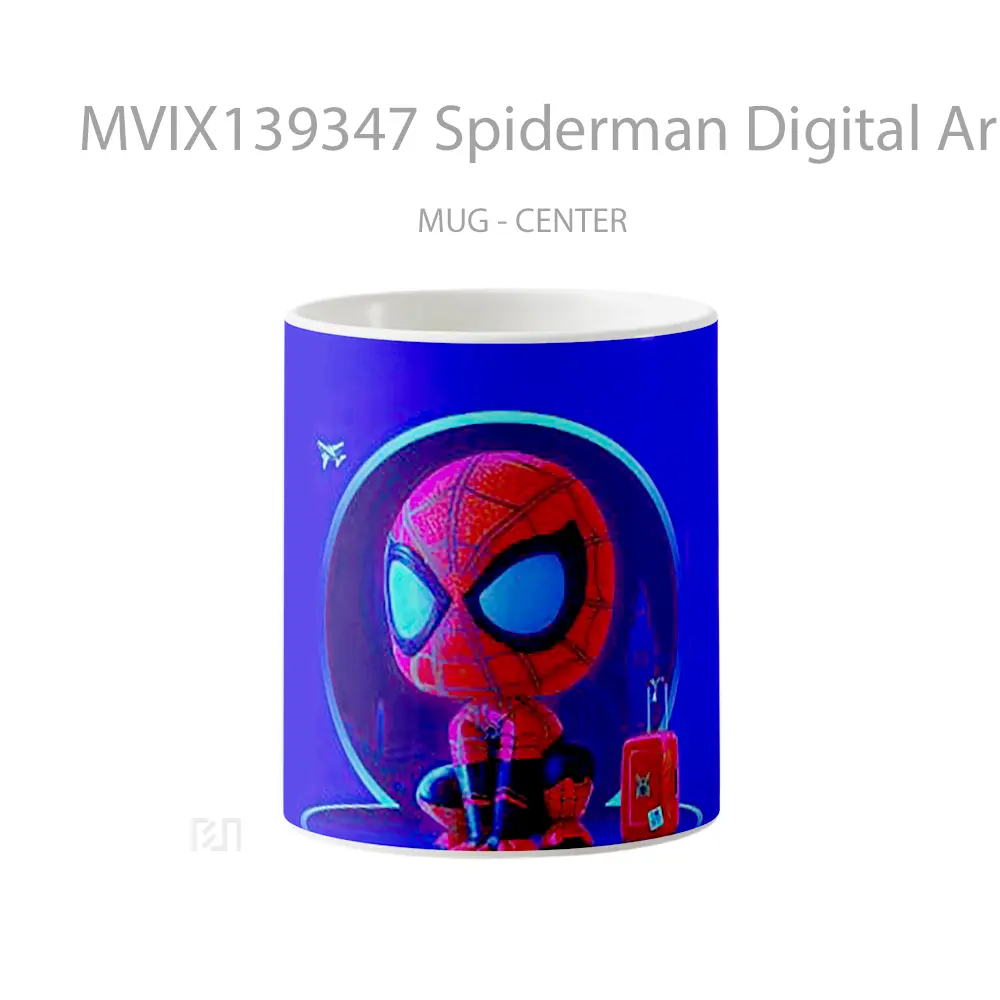 Mug Spiderman Digital Art Gelas Superhero
