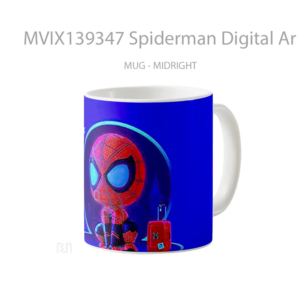 Mug Spiderman Digital Art Gelas Superhero - All-side / Desain