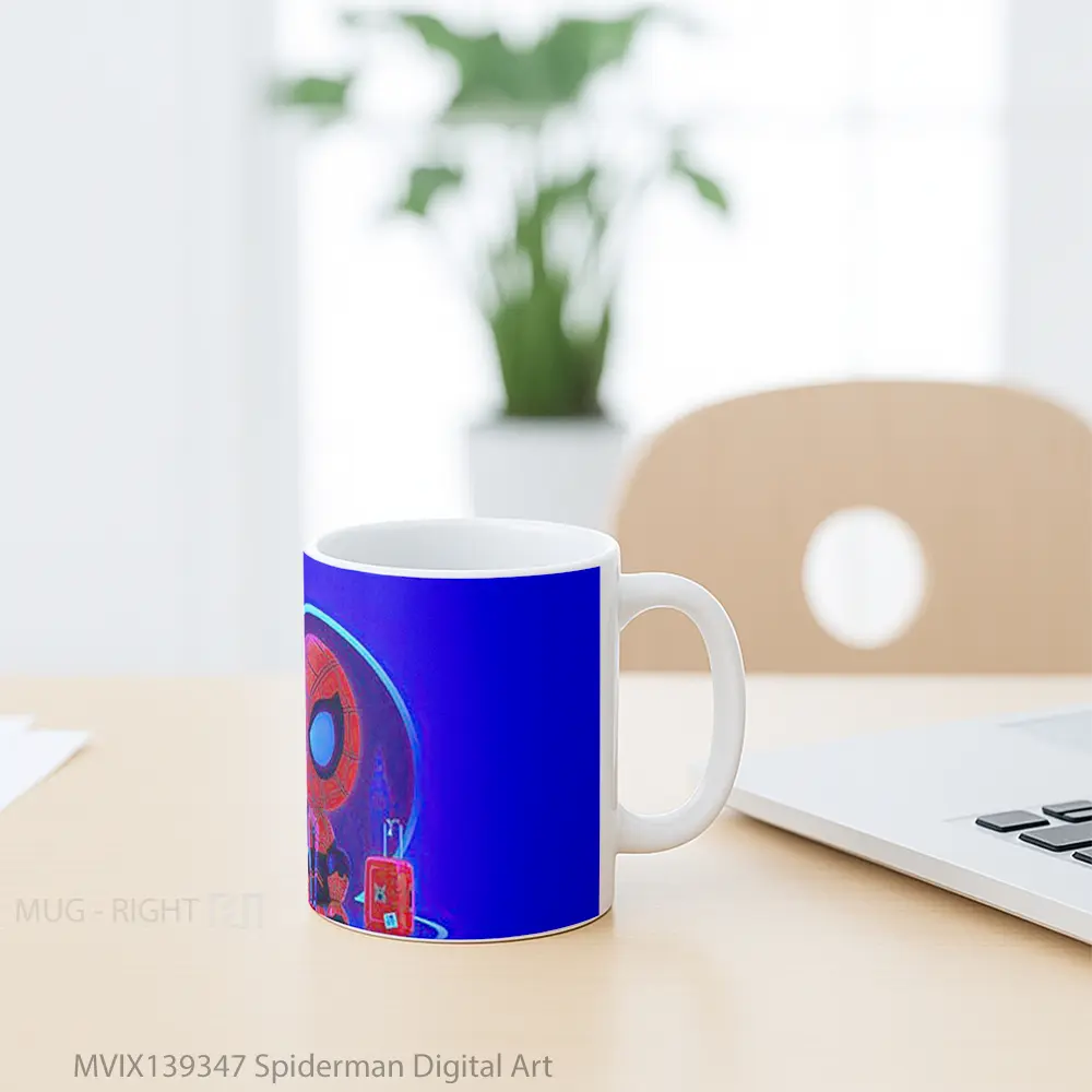 Mug Spiderman Digital Art Gelas Superhero - All-side / Desain