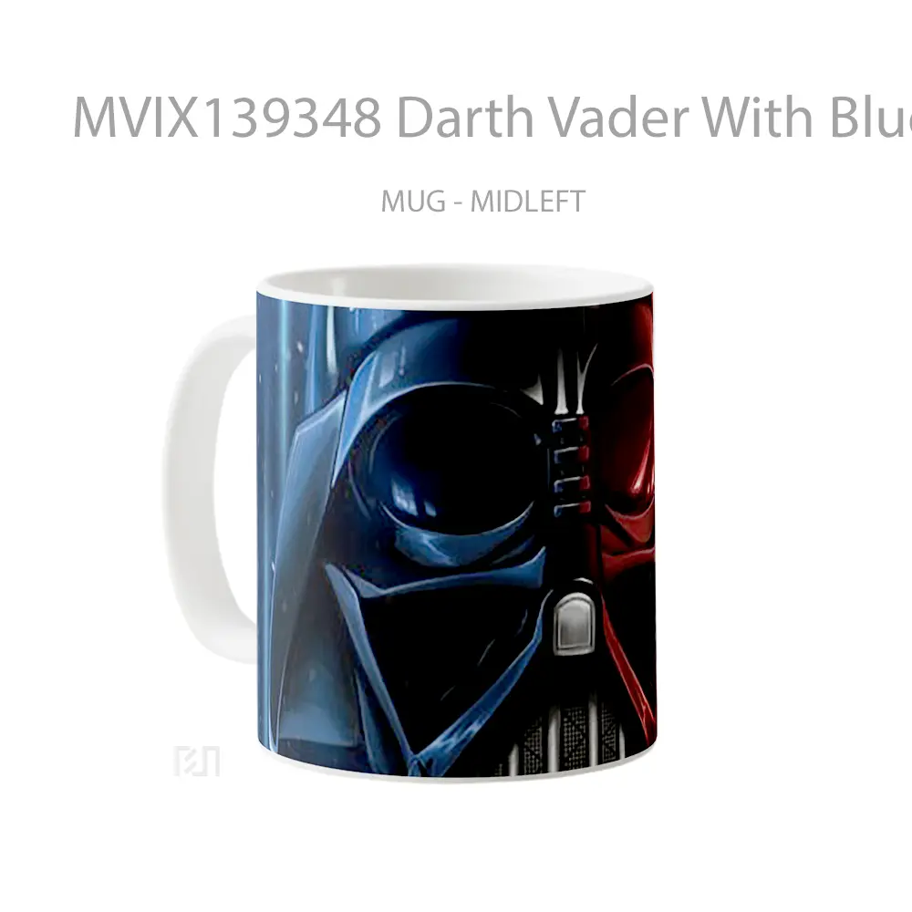 Mug Darth Vader With Blue And Red Lights Gelas Star Wars - All-side / Desain