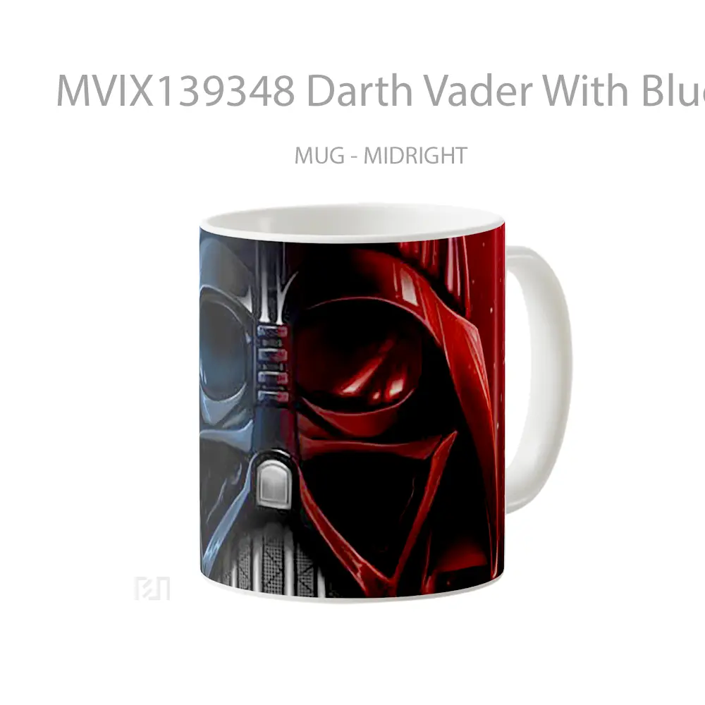 Mug Darth Vader With Blue And Red Lights Gelas Star Wars - All-side / Desain