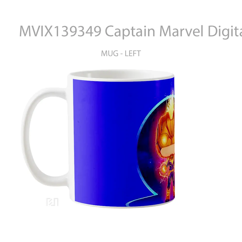 Mug Captain Marvel Digital Art Gelas Superhero - All-side / Desain