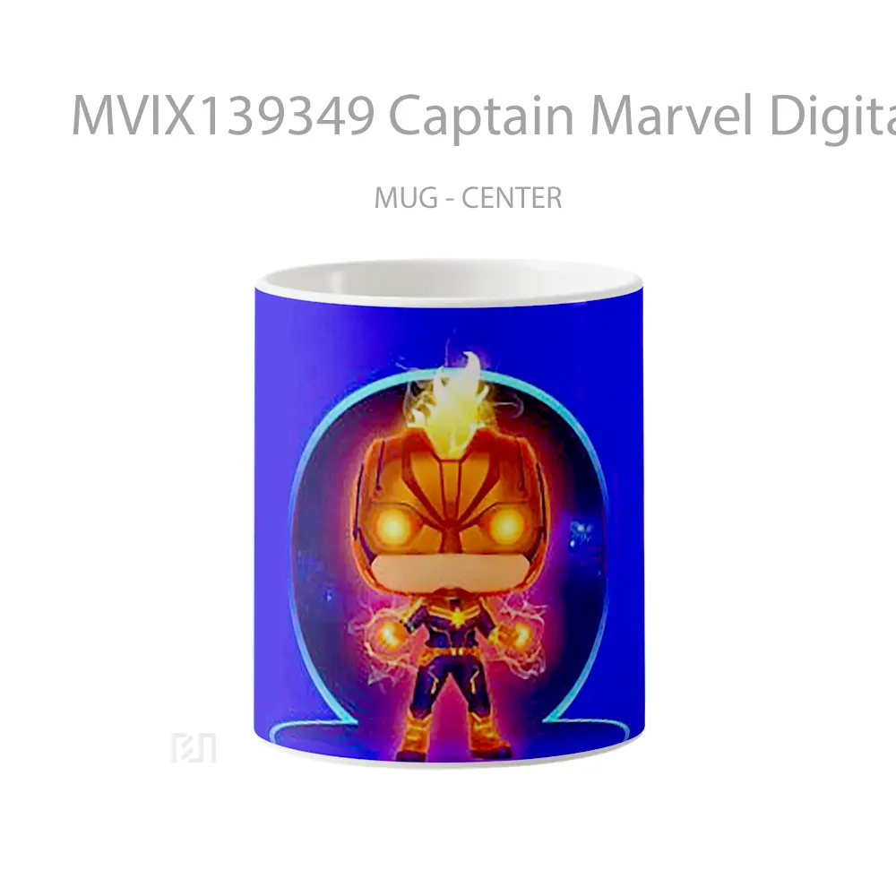 Mug Captain Marvel Digital Art Gelas Superhero