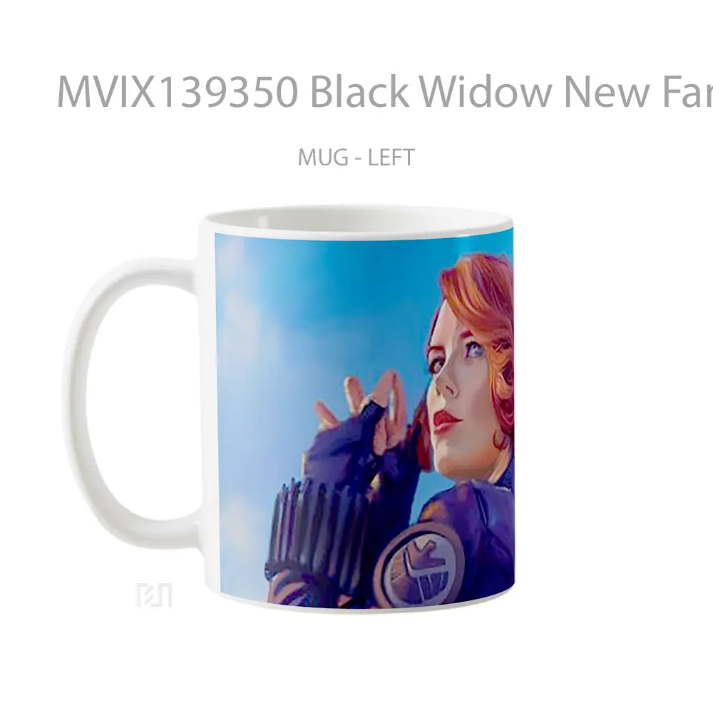Mug Black Widow New Fanart Gelas Superhero - All-side / Desain