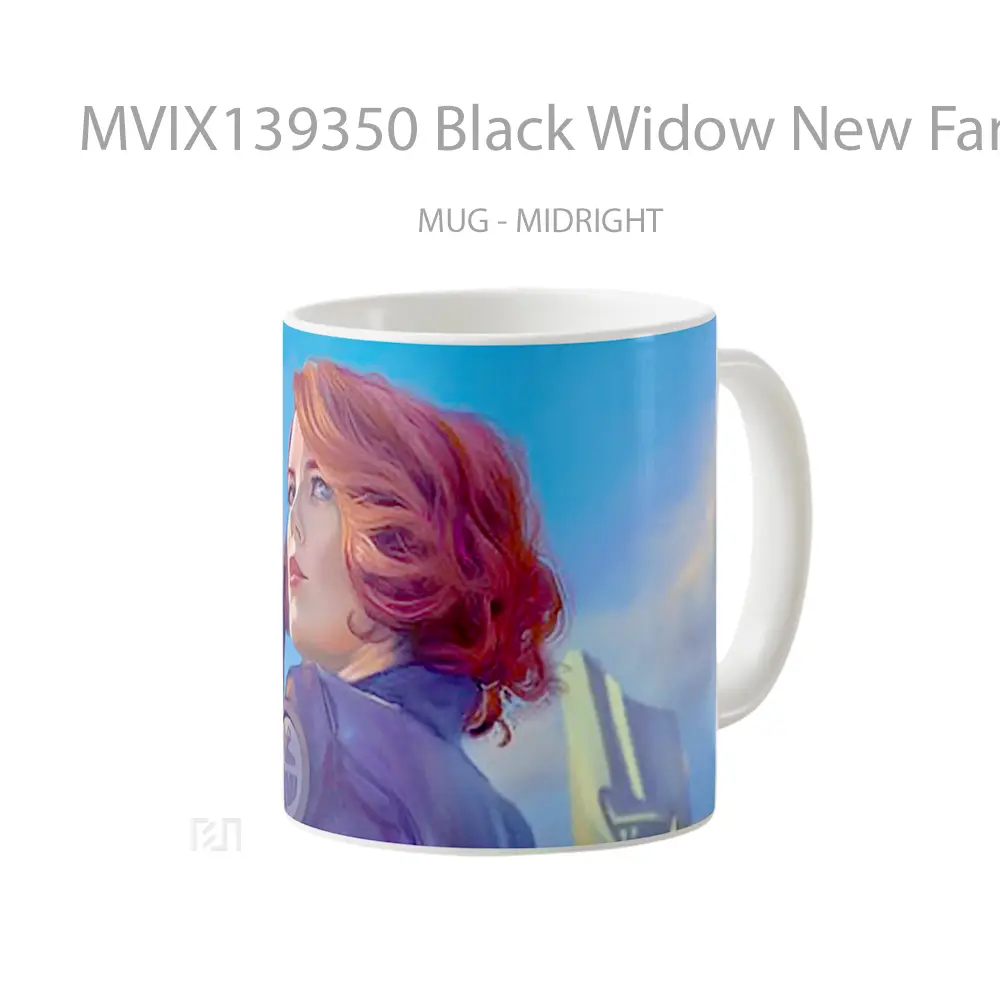 Mug Black Widow New Fanart Gelas Superhero - All-side / Desain