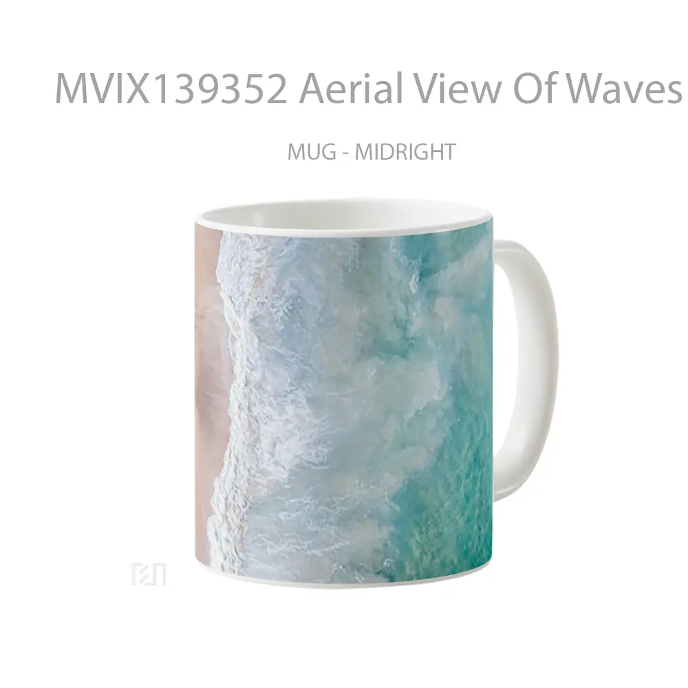 Mug Aerial View Of Waves Gelas Keramik Unik - All-side / Desain
