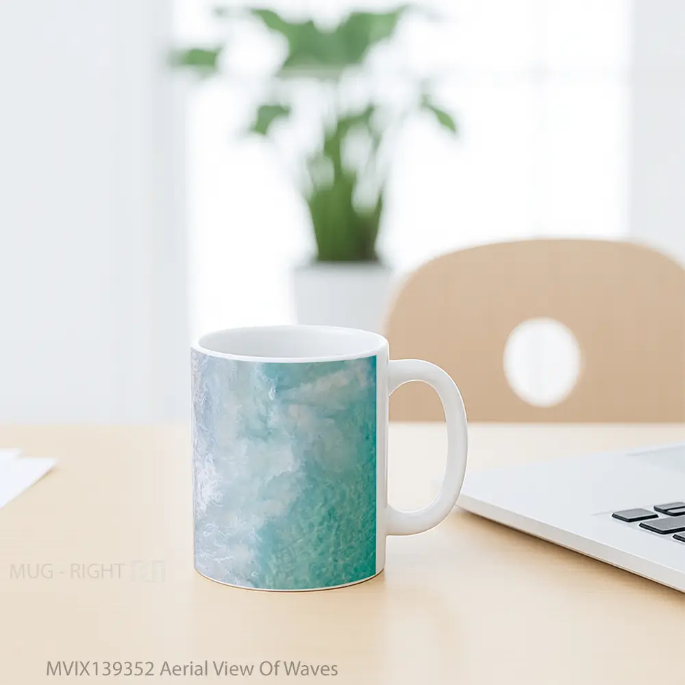 Mug Aerial View Of Waves Gelas Keramik Unik - All-side / Desain