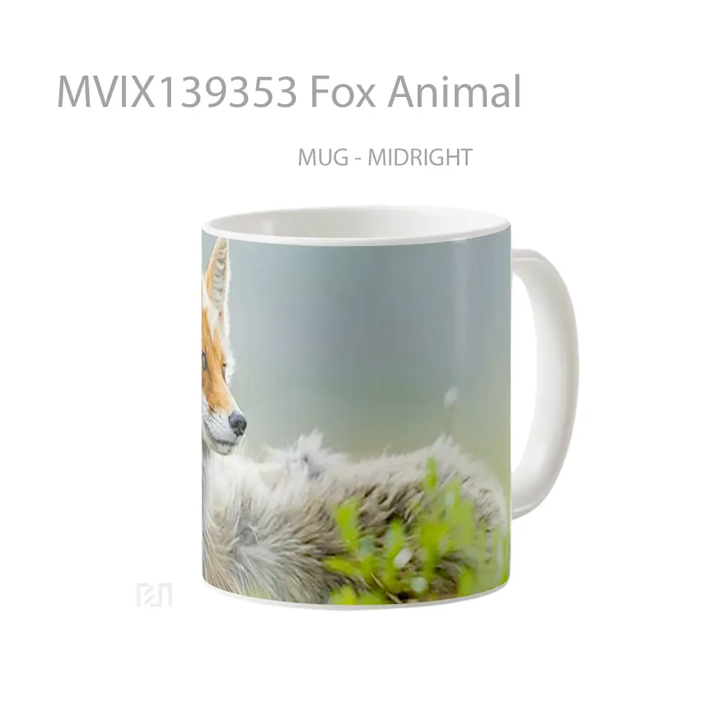 Mug Fox Animal Gelas Hewan Lucu - All-side / Desain