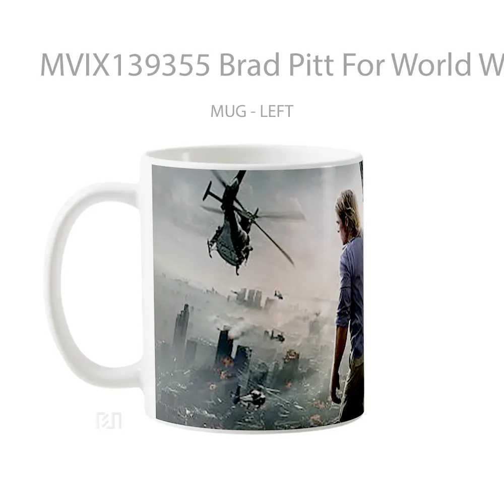 Mug Brad Pitt For World War Z Gelas Selebriti - All-side / Desain