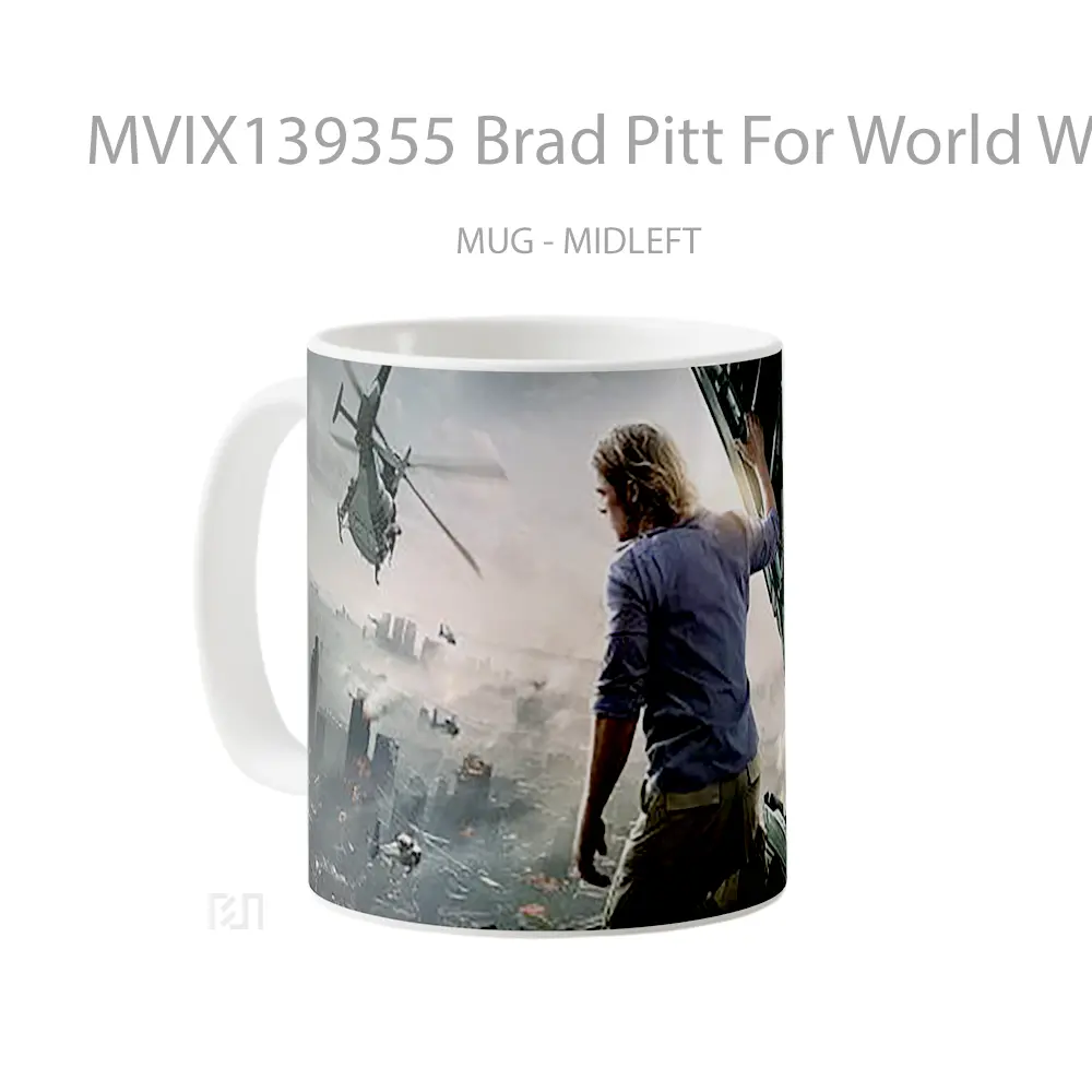 Mug Brad Pitt For World War Z Gelas Selebriti - All-side / Desain