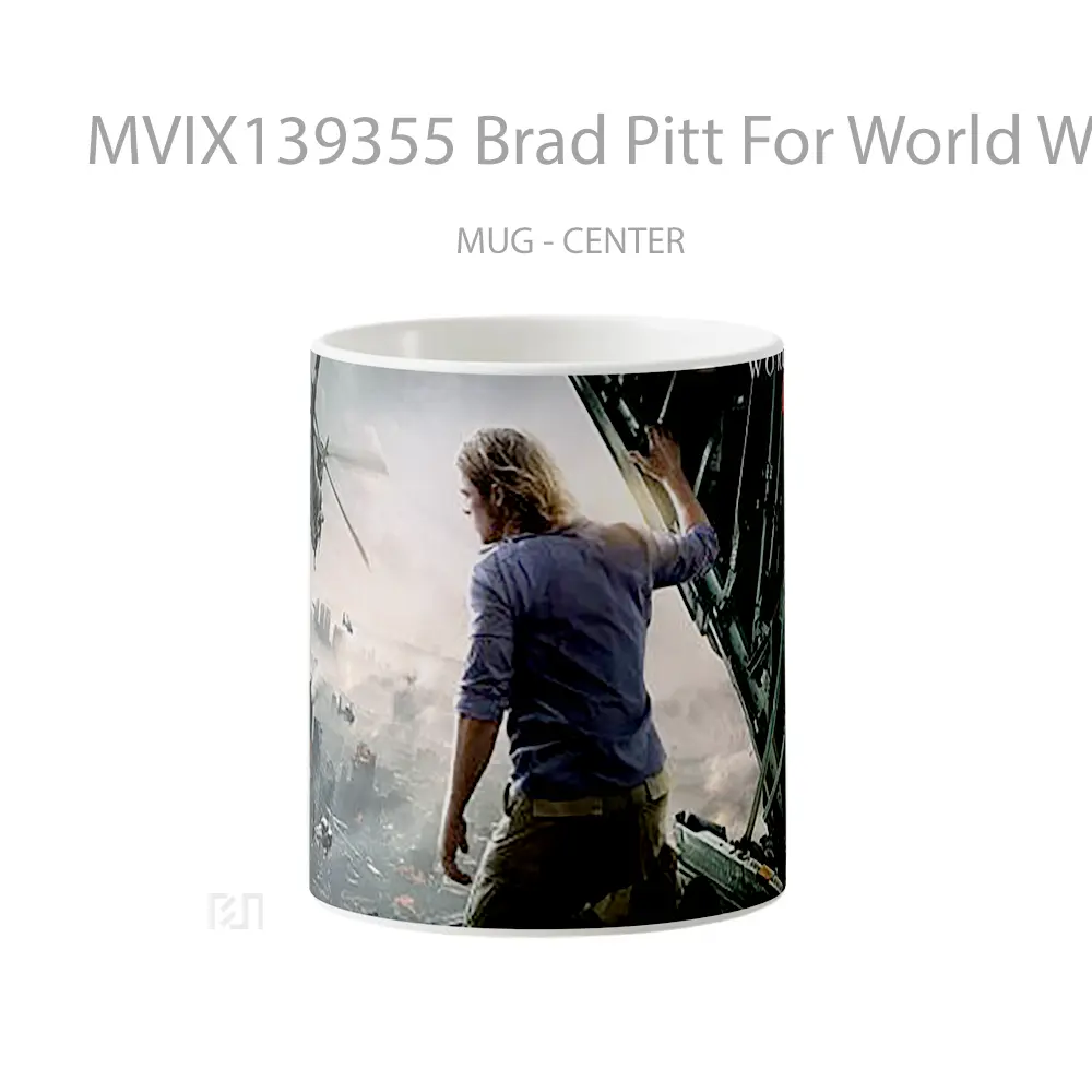 Mug Brad Pitt For World War Z Gelas Selebriti