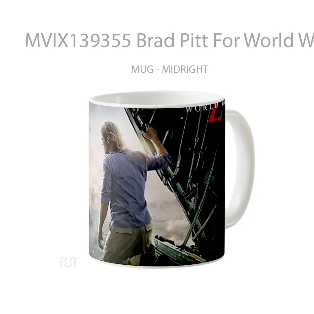 Mug Brad Pitt For World War Z Gelas Selebriti - All-side / Desain
