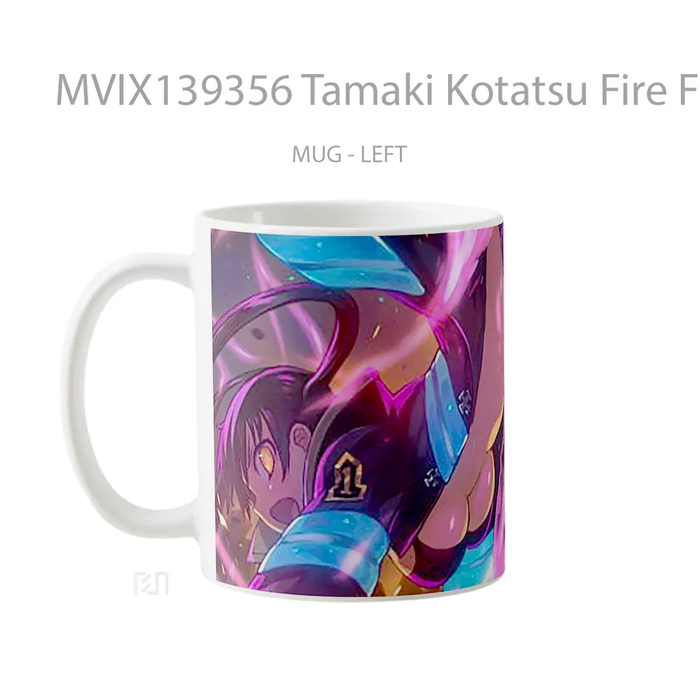 Mug Tamaki Kotatsu Fire Force Gelas Keramik Unik - All-side / Desain