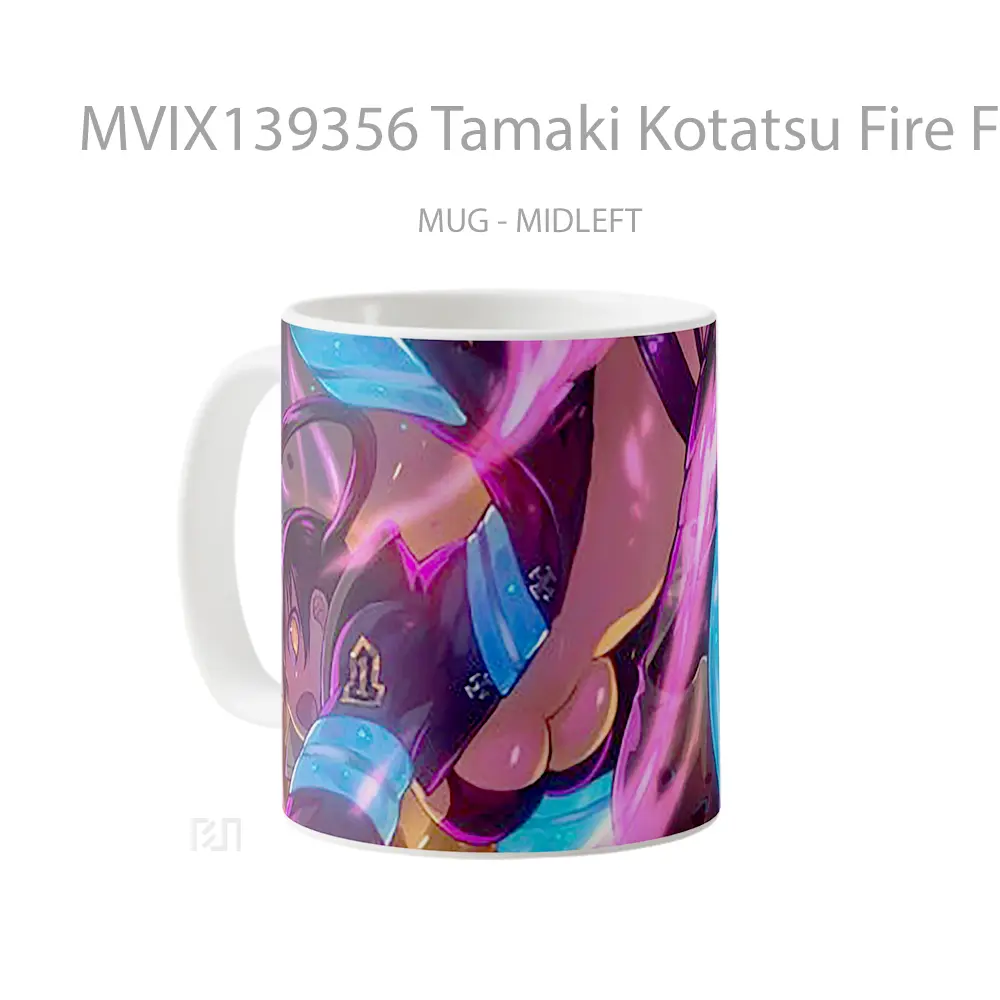 Mug Tamaki Kotatsu Fire Force Gelas Keramik Unik - All-side / Desain