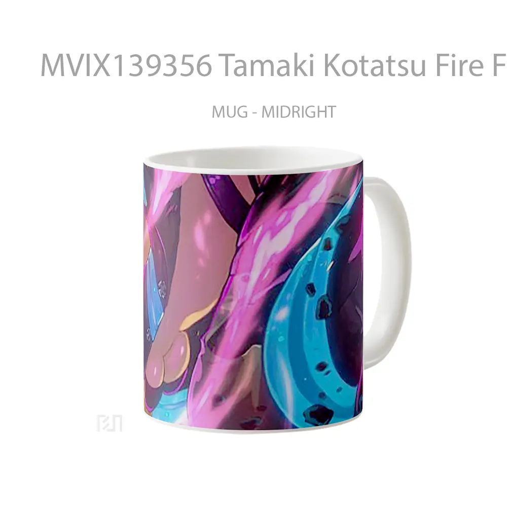 Mug Tamaki Kotatsu Fire Force Gelas Keramik Unik - All-side / Desain