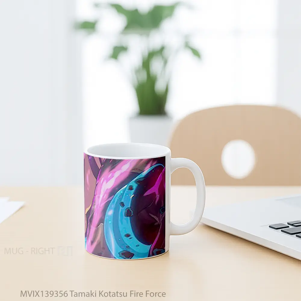 Mug Tamaki Kotatsu Fire Force Gelas Keramik Unik - All-side / Desain