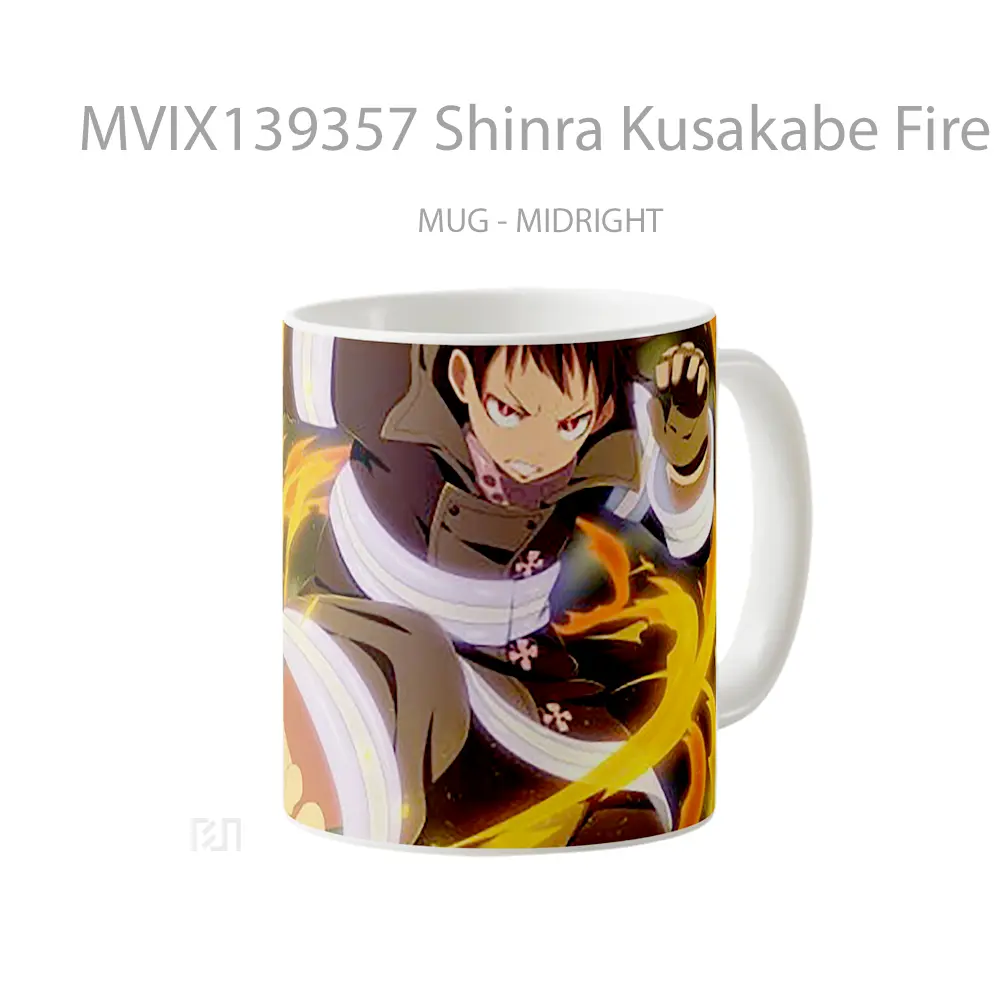 Mug Shinra Kusakabe Fire Force Gelas Keramik Unik - All-side / Desain