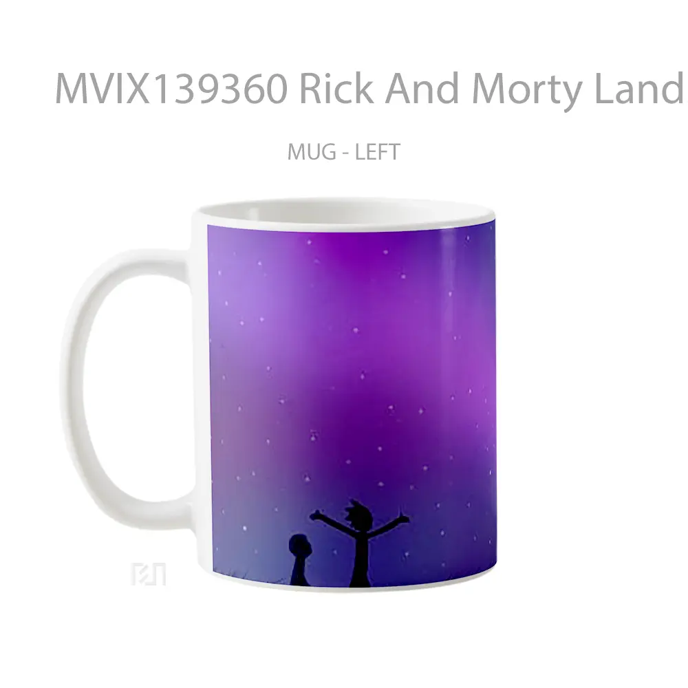 Mug Rick And Morty Landscape V1 Gelas Pemandangan Alam - All-side / Desain