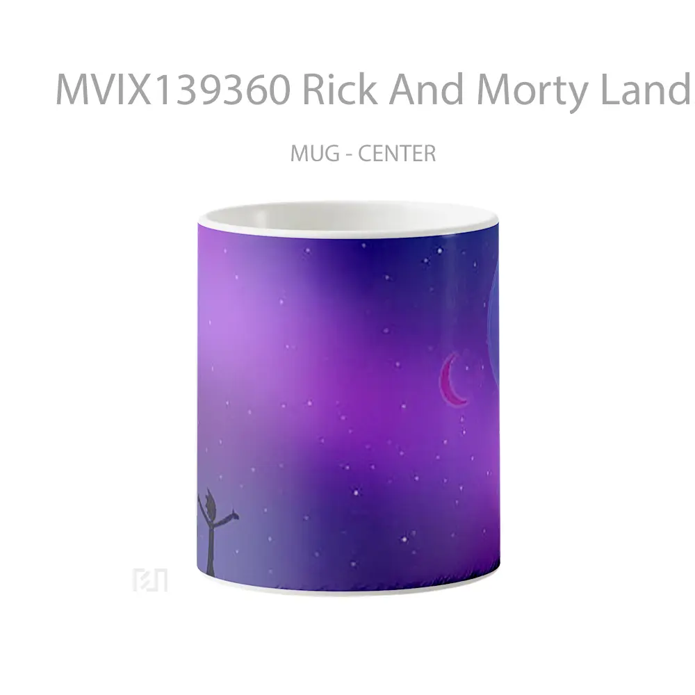 Mug Rick And Morty Landscape V1 Gelas Pemandangan Alam