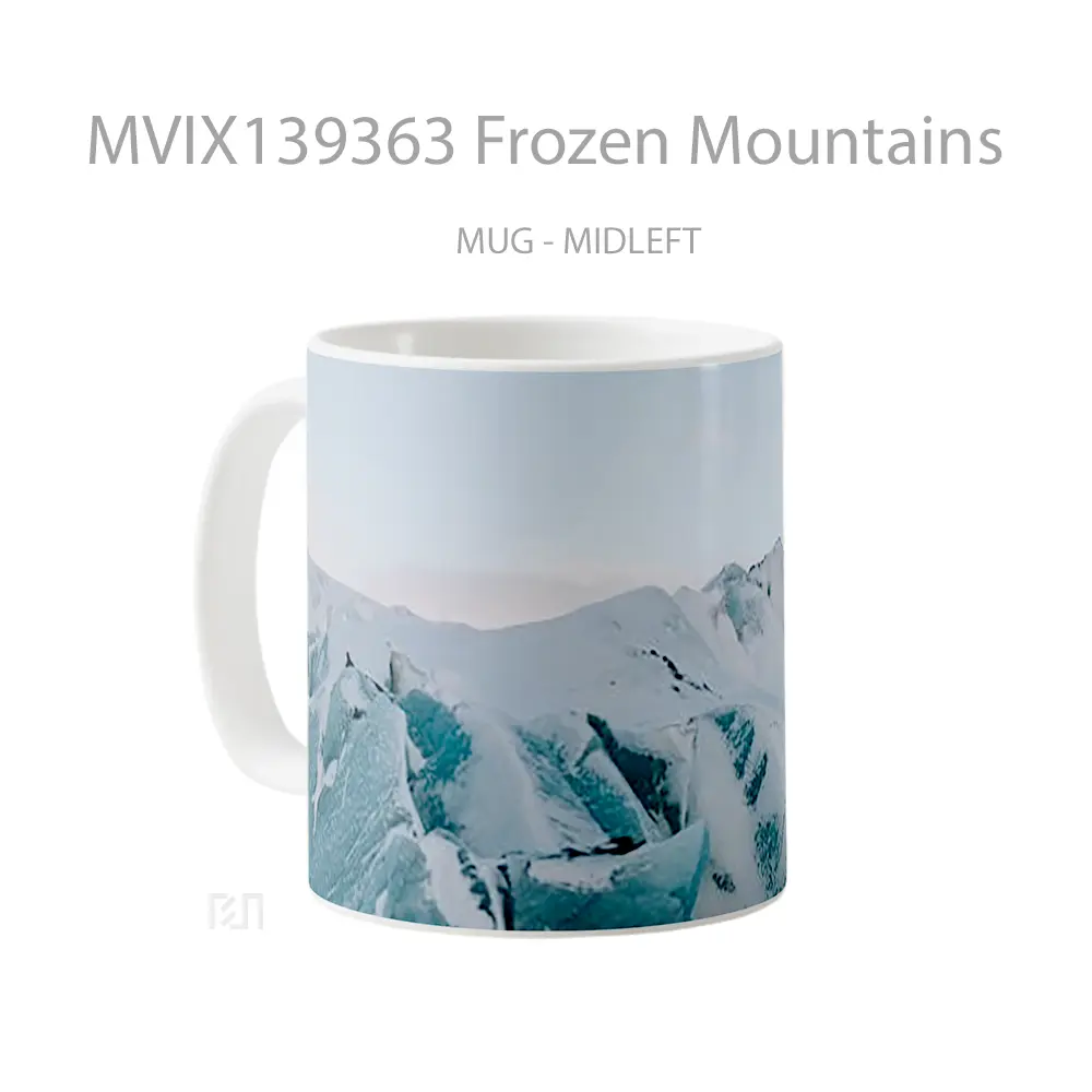 Mug Frozen Mountains Gelas Pemandangan Alam - All-side / Desain