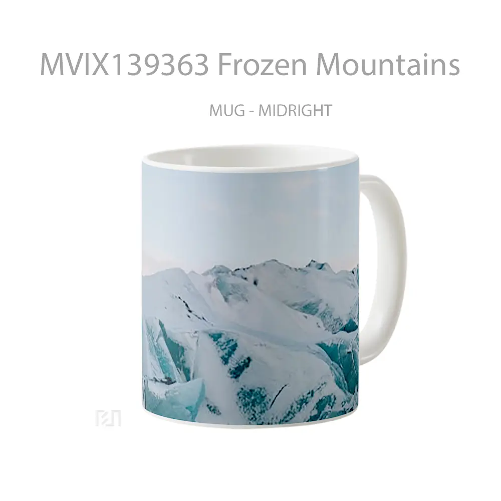 Mug Frozen Mountains Gelas Pemandangan Alam - All-side / Desain