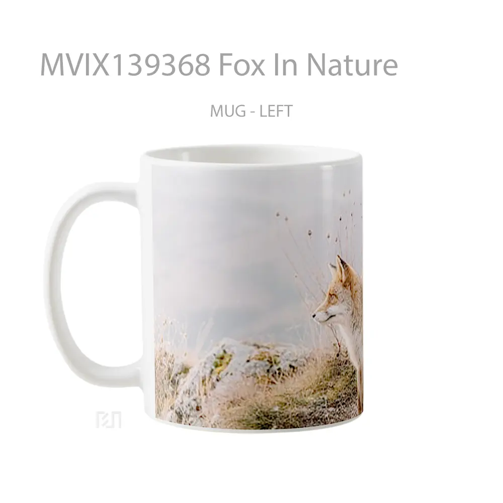 Mug Fox In Nature Gelas Hewan Lucu - All-side / Desain