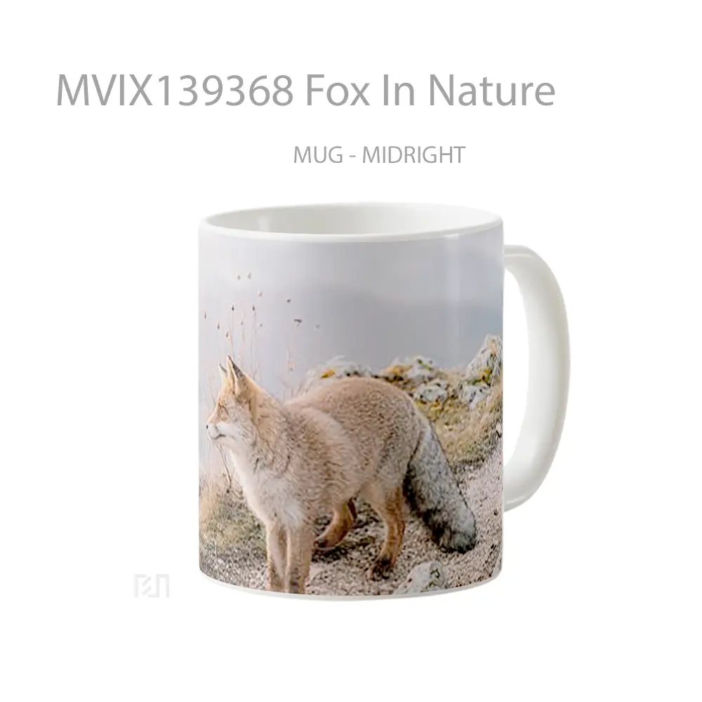 Mug Fox In Nature Gelas Hewan Lucu - All-side / Desain