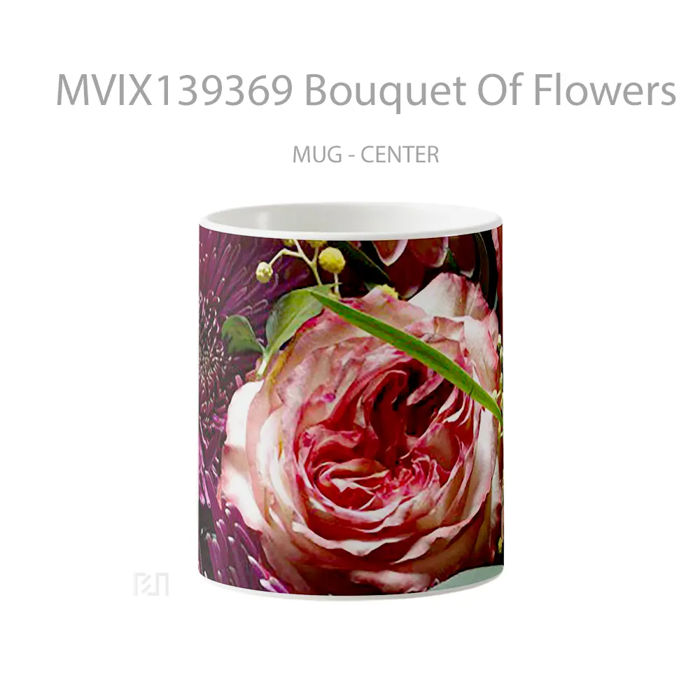 Mug Bouquet Of Flowers Gelas Pemandangan Alam