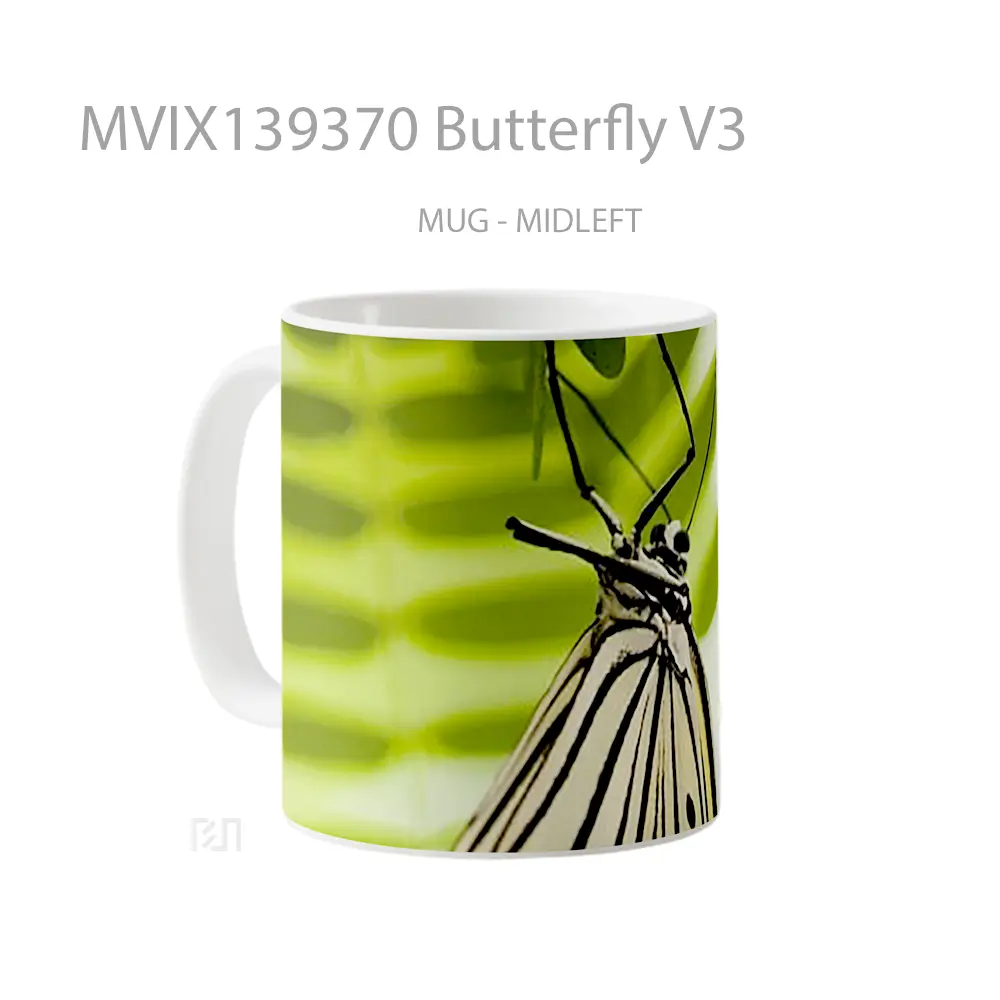 Mug Butterfly V3 Gelas Hewan Lucu - All-side / Desain