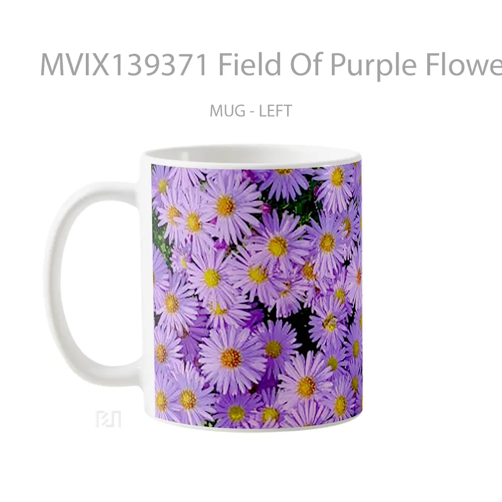 Mug Field Of Purple Flowers Gelas Pemandangan Alam - All-side / Desain
