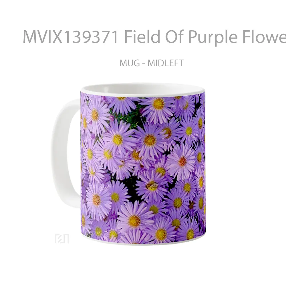 Mug Field Of Purple Flowers Gelas Pemandangan Alam - All-side / Desain