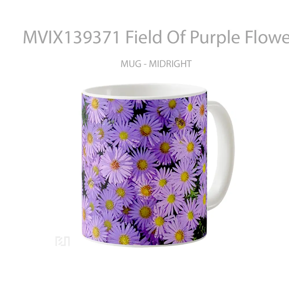 Mug Field Of Purple Flowers Gelas Pemandangan Alam - All-side / Desain