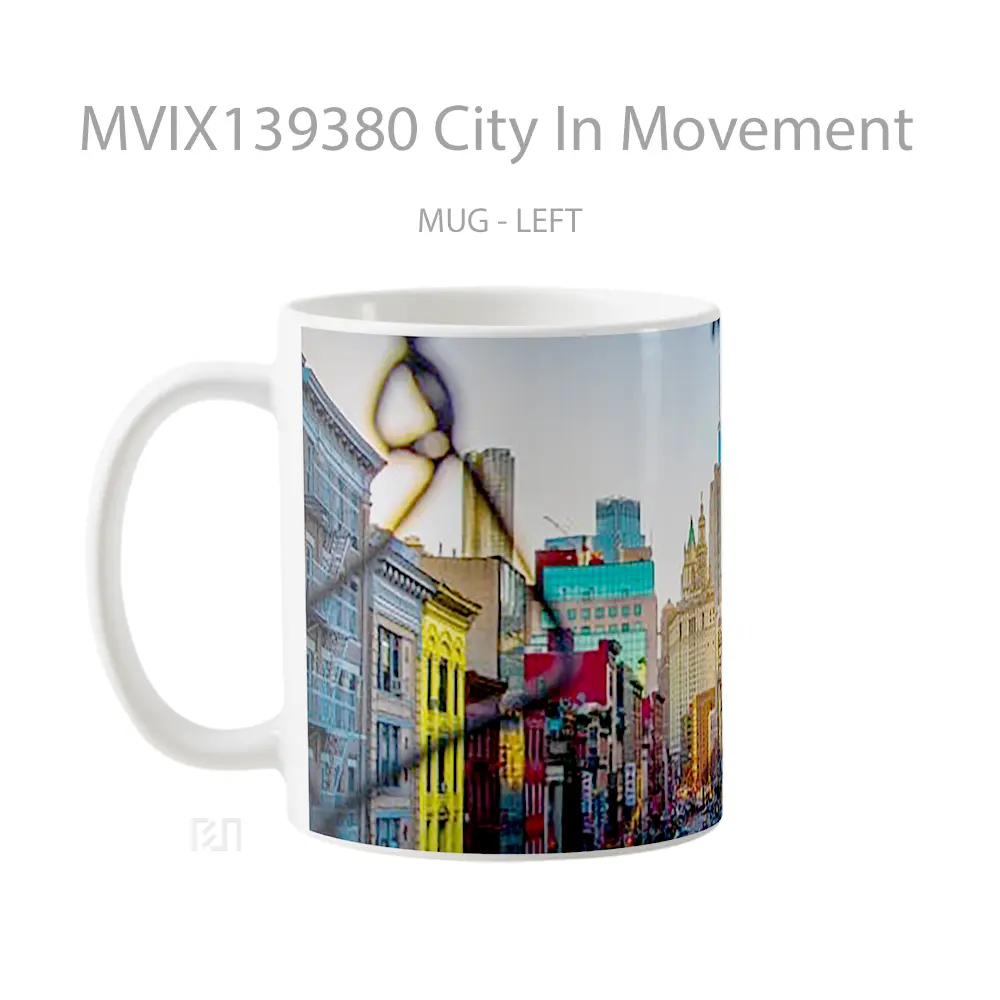 Mug City In Movement Gelas Keramik Unik - All-side / Desain
