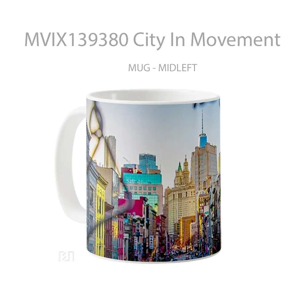 Mug City In Movement Gelas Keramik Unik - All-side / Desain