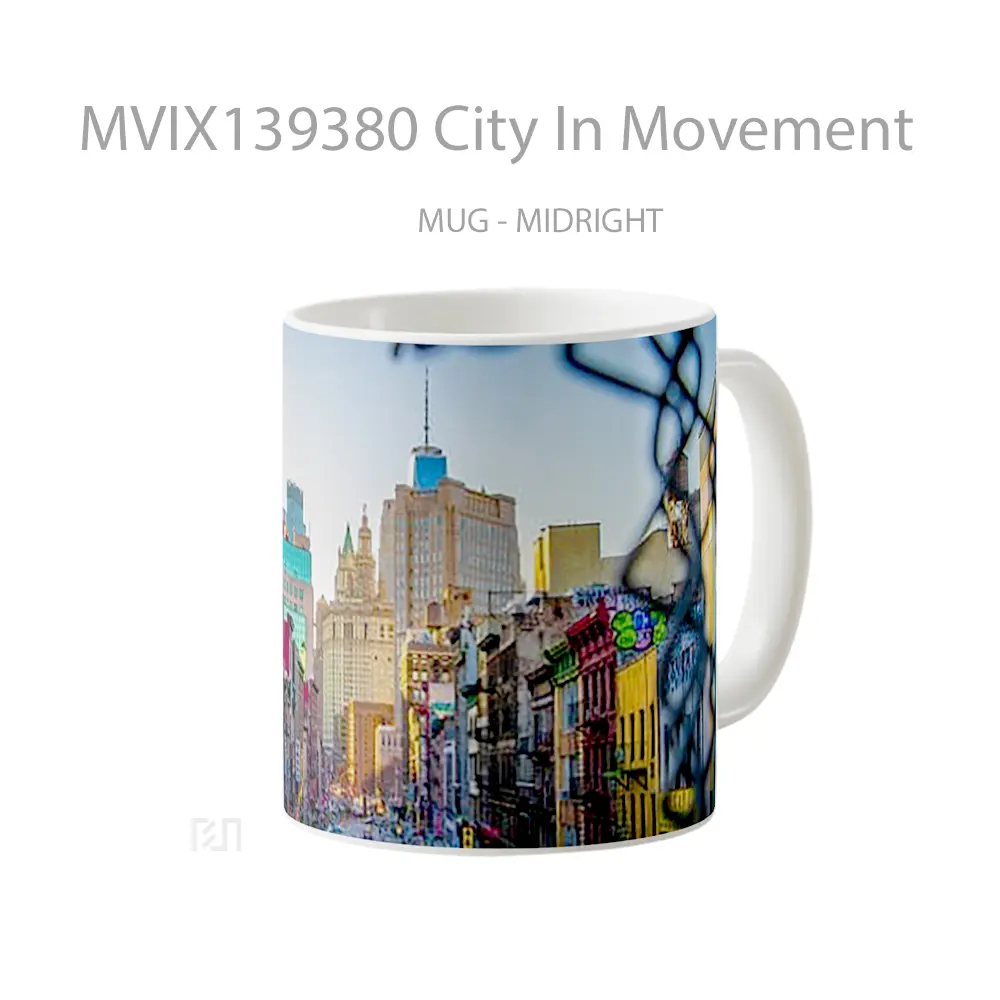Mug City In Movement Gelas Keramik Unik - All-side / Desain