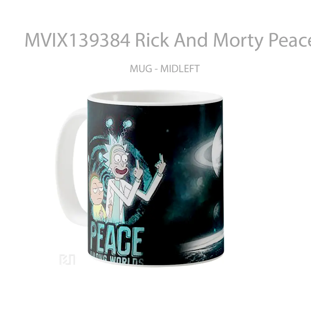 Mug Rick And Morty Peace Among Worlds Gelas Kartun - All-side / Desain
