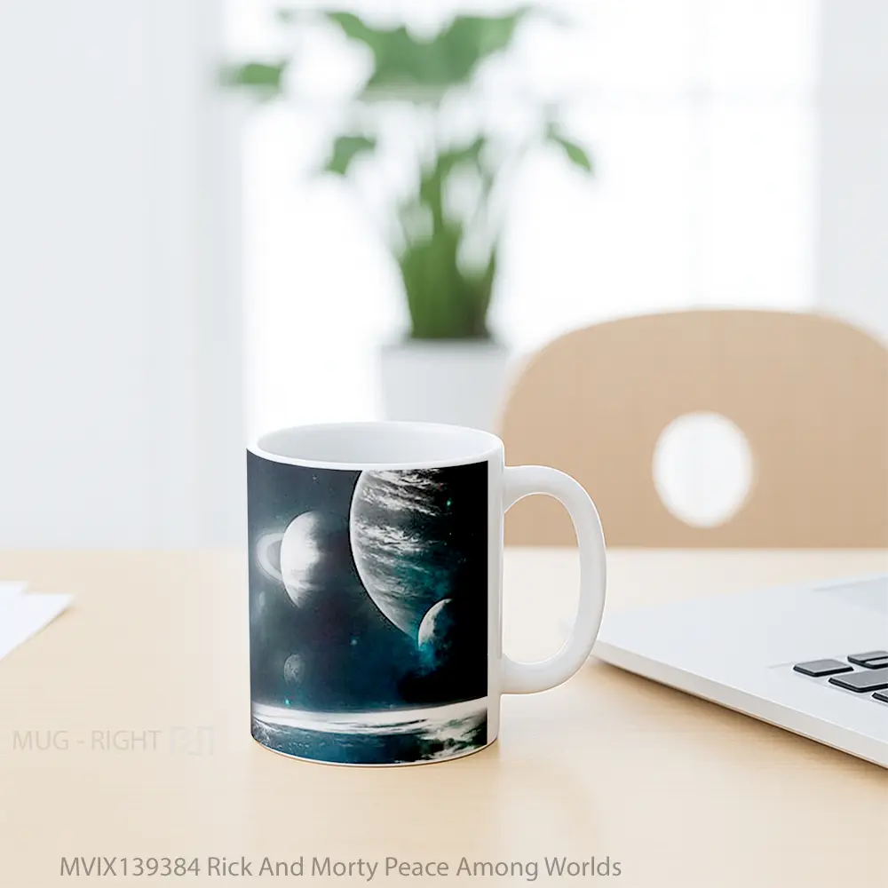 Mug Rick And Morty Peace Among Worlds Gelas Kartun - All-side / Desain