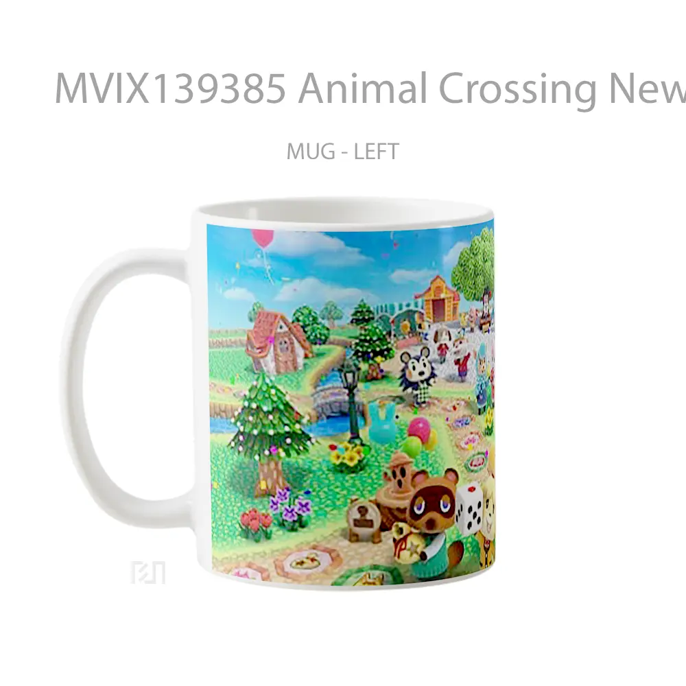 Mug Animal Crossing New Horizons V5 Gelas Hewan Lucu - All-side / Desain