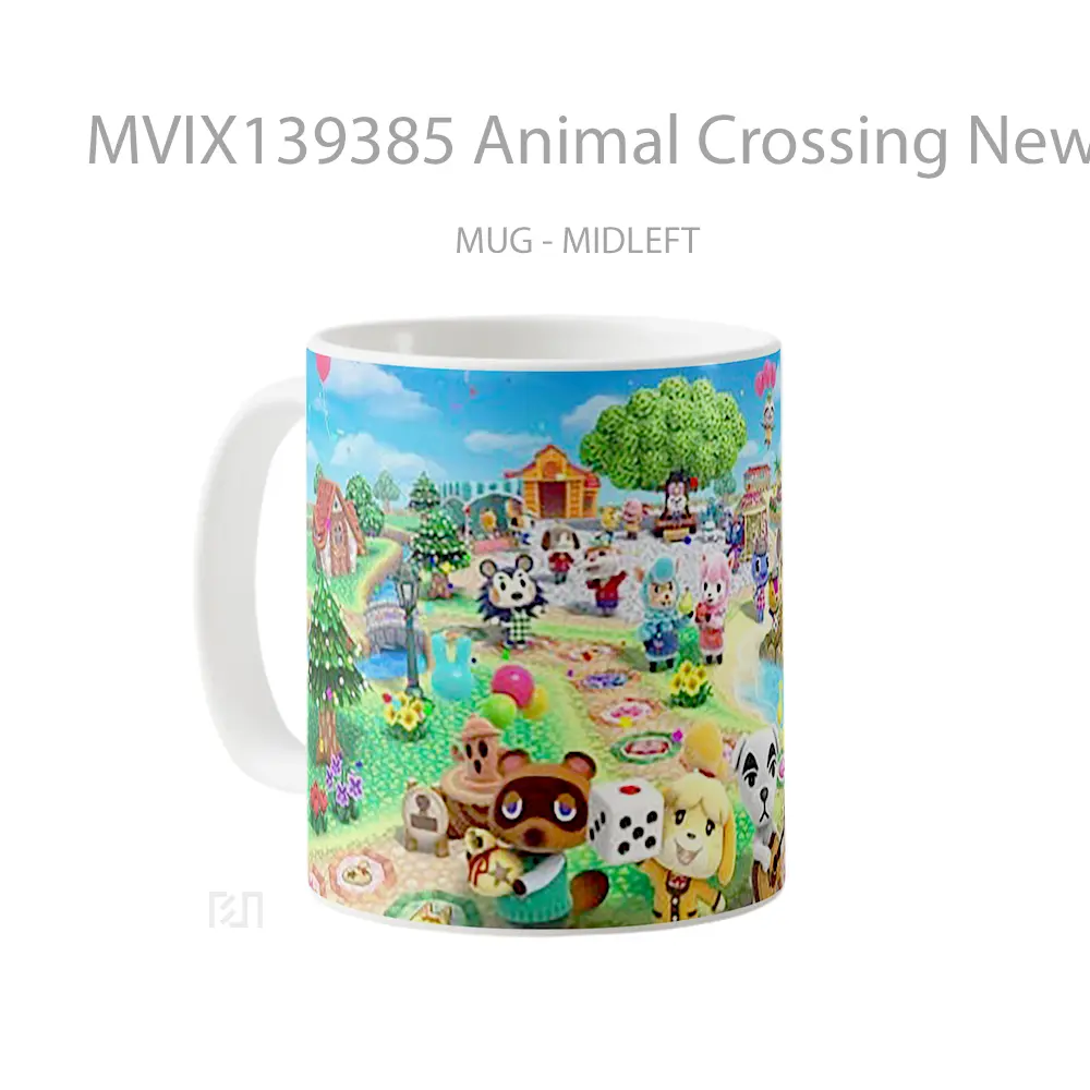 Mug Animal Crossing New Horizons V5 Gelas Hewan Lucu - All-side / Desain