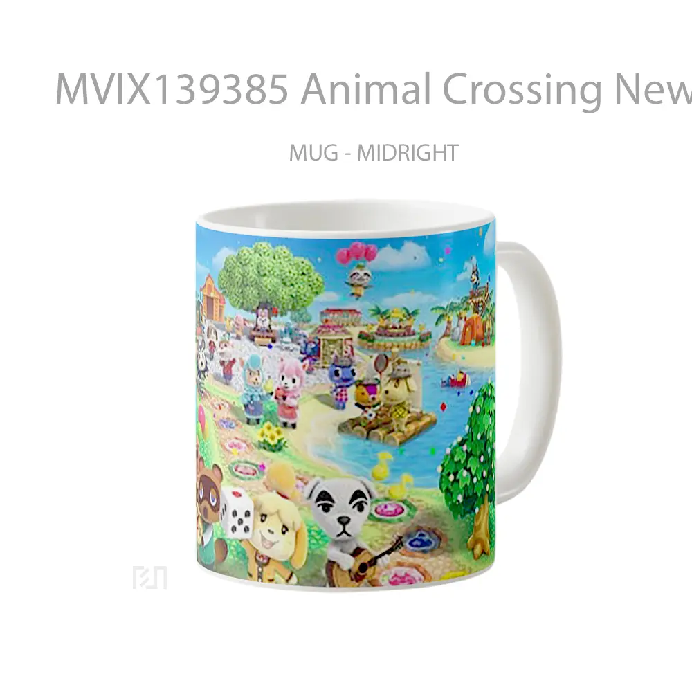 Mug Animal Crossing New Horizons V5 Gelas Hewan Lucu - All-side / Desain