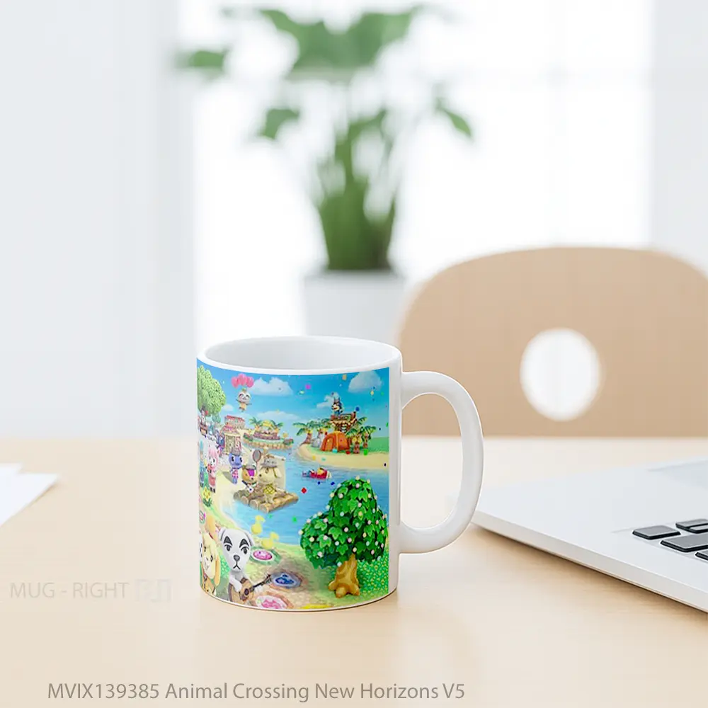 Mug Animal Crossing New Horizons V5 Gelas Hewan Lucu - All-side / Desain