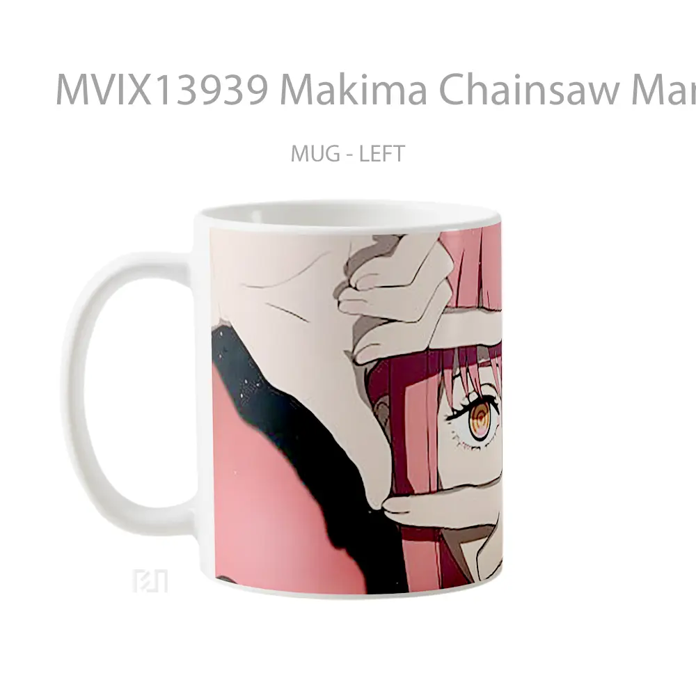 Mug Makima Chainsaw Man Opening Gelas Keramik Unik - All-side / Desain