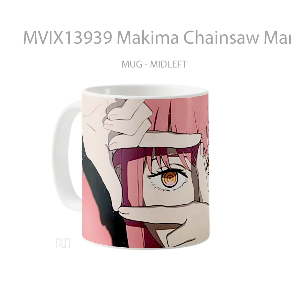 Mug Makima Chainsaw Man Opening Gelas Keramik Unik - All-side / Desain