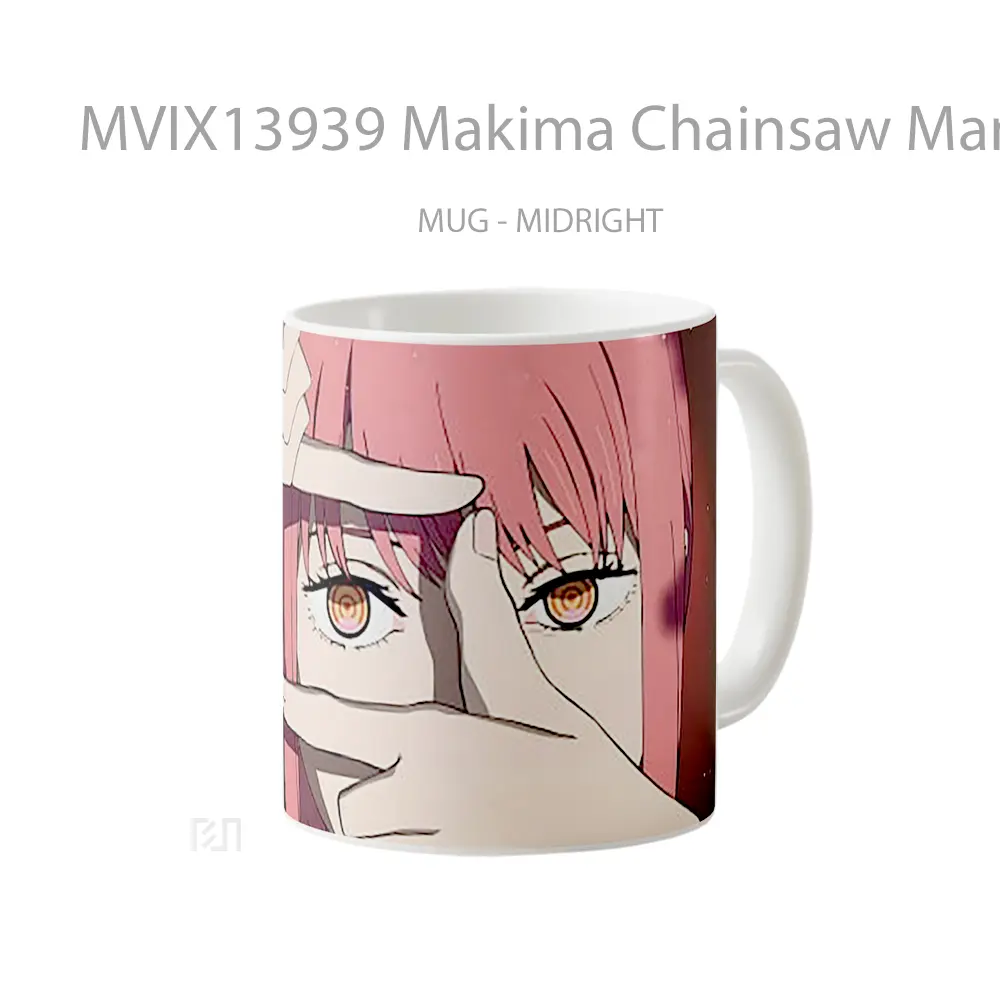 Mug Makima Chainsaw Man Opening Gelas Keramik Unik - All-side / Desain