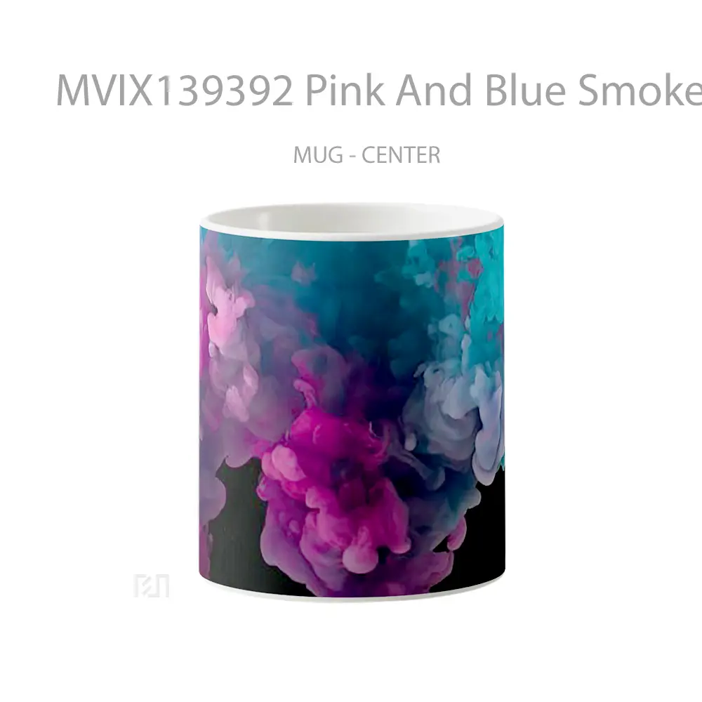 Mug Pink And Blue Smoke Gelas Keramik Unik