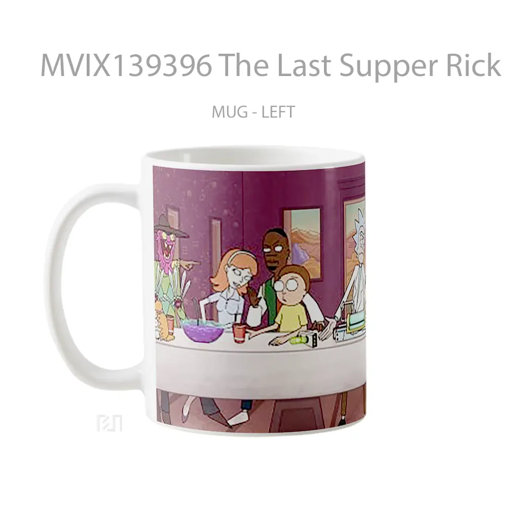 Mug The Last Supper Rick And Morty Gelas Kartun - All-side / Desain
