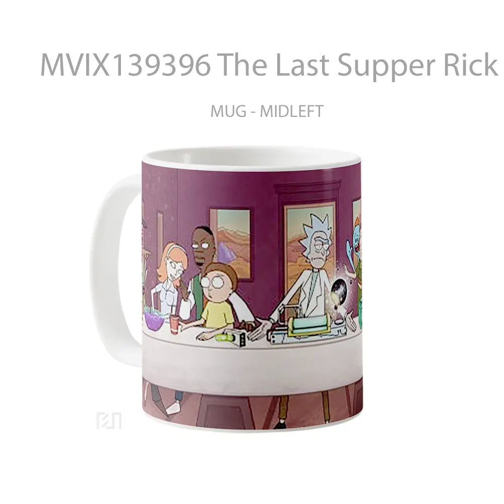 Mug The Last Supper Rick And Morty Gelas Kartun - All-side / Desain